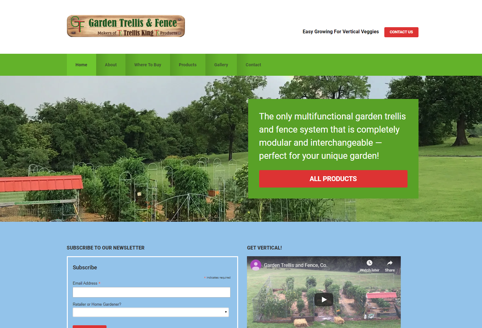 HOME – FEATURED PORTFOLIO Garden trellis and fence website screenshot 1